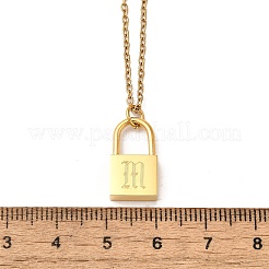 Collares colgantes de cadena rolo de acero inoxidable 304&nbsp;NJEW-S444-01G-13
