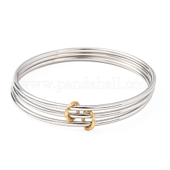 Bracciali multifilari in acciaio inossidabile 304&nbsp;BJEW-K271-02P