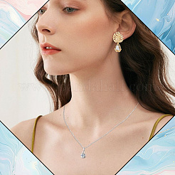 4 пара латунных сережек-гвоздиков&nbsp;KK-BBC0019-95B