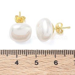Ohrstecker aus Messing und ABS-Kunststoff mit Imitationsperlen für Damen&nbsp;PL-CBA760A-03A-G02