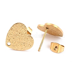 Ионное покрытие (ip) 304 нержавеющая сталь гвоздики фурнитура для сережек&nbsp;LS-EJEW-O104-14G