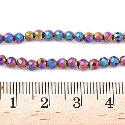 Fili di perline di ematite magnetica sintetica galvanica&nbsp;G-A263-B01-02D