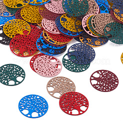 100 шт. двухцветные окрашенные спреем подвески-соединители из нержавеющей стали 430&nbsp;STAS-TA0002-54