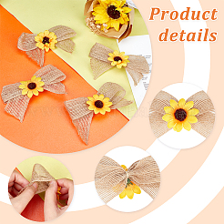Accesorios de adorno de lazo de lino&nbsp;DIY-WH0430-069