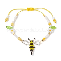 Стекло бисер ссылаются браслеты&nbsp;BJEW-MZ00309