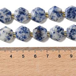 Natürliche blaue Fleck Jaspis Perlen Stränge&nbsp;G-H344-B02-01