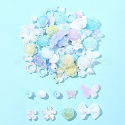 Радужное переливчатое покрытие акриловыми бусинами&nbsp;OACR-FS0001-99B