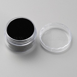 Scatole portaoggetti rotonde in plastica trasparente con diamanti sfusi con coperchio a vite e spugna all'interno&nbsp;CON-WH0088-48A-02