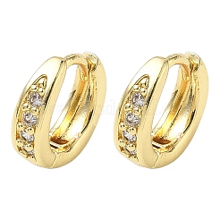 Pendientes de aro de circonio cúbico de micro pave de latón&nbsp;KK-CBA98BA-10G