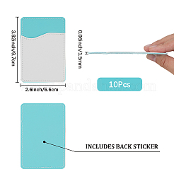 10 шт. держатель для карт из искусственной кожи на заднюю панель телефона&nbsp;AJEW-SP0002-95B