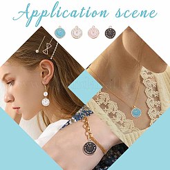 40шт 4 цвета сплава эмалевые подвески&nbsp;ENAM-SC0002-96