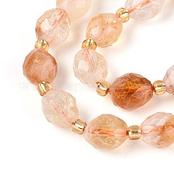 Нити из нагретых натуральных цитриновых бусин&nbsp;G-N342-44-01