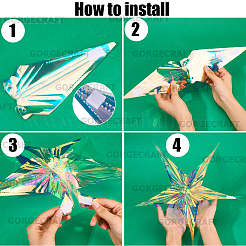 3 шт. 3 стиля пластиковых подвесных украшений в виде звезд&nbsp;DIY-GF0011-70