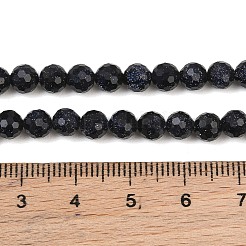 Chapelets de perles en pierre d'or bleue synthétique&nbsp;GG-CBA199E-F02-6mm