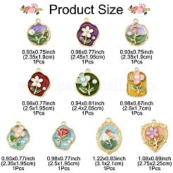 10шт 10 стиля подвески из сплава с эмалью&nbsp;ENAM-FS0003-29