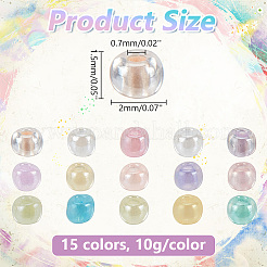 150 г 15-цветные круглые бусины из искусственного нефрита&nbsp;GLAA-AR0001-62