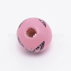 Perle di legno naturale stampate&nbsp;WOOD-TAC0007-58H