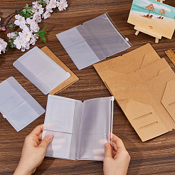 4 porte-cartes rectangulaire en papier kraft&nbsp;OFST-FH0001-06
