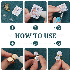 DIY Blanko-Kuppel 201 Edelstahl Fingerringe Herstellungskits&nbsp;DIY-PH0028-69