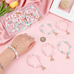 16 bracelet en perles acryliques (2 styles différents)&nbsp;BJEW-GO00007