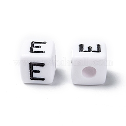 Buchstaben-Acrylperlen&nbsp;X-OPDL-R050-10mm-E