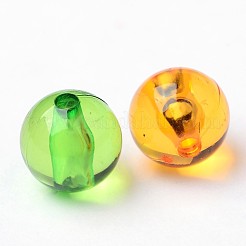 Смешанный круглые прозрачные акриловые бусины&nbsp;X-PL572Y