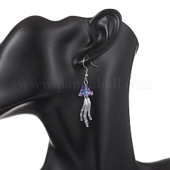 Серьги-подвески из нержавеющей стали 304 в форме медузы&nbsp;EJEW-JE06798-01