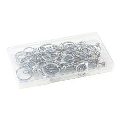 15 portachiavi con barra portachiavi in lega con perline&nbsp;KEYC-FS00048
