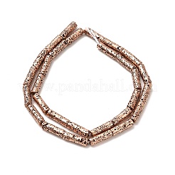 Fili di perle di roccia lavica naturale elettrodeposta&nbsp;G-G984-02R