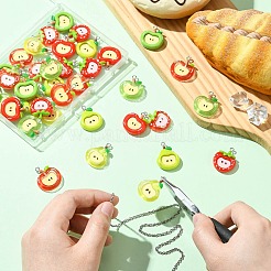 40шт 8 стиля непрозрачные подвески из смолы&nbsp;RESI-CJ0004-60