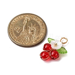 Подвески из окрашенного распылением кракле из стекла&nbsp;PALLOY-JF04489-01