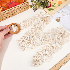 Stoffgewebte Raute mit Holzkettengürtel für Damen&nbsp;AJEW-WH20019-125B