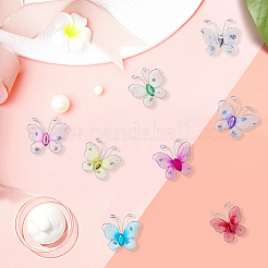 80 шт. 8-х цветные кружевные бабочки-декорации&nbsp;DIY-CP0012-98