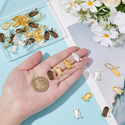 40 шт. 4-х цветная латунная фурнитура для сережек-гвоздиков&nbsp;KK-ME0002-67