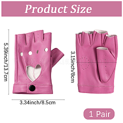 Un par de guantes sin dedos de imitación de cuero&nbsp;AJEW-CL0004-95A