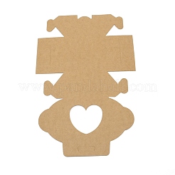 Scatole di caramelle quadrate in carta kraft&nbsp;CON-WH0081-26
