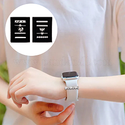 10 шт. 10 стильных прямоугольных подвески из сплава для часов с кристаллами и стразами FIND-DC0004-57