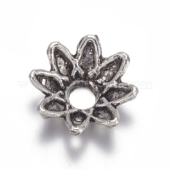Цветок крышки шарика Тибетские серебряные&nbsp;X-A475