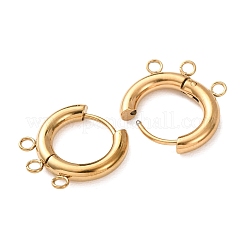 Orecchini a cerchio huggie in acciaio inossidabile 304&nbsp;STAS-D183-03E-G