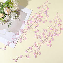 Полиэстер цветок вышивка нитью приклеивание/пришивание заплаток&nbsp;PATC-WH20017-19J