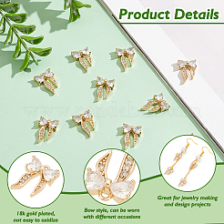 Latón micro pavimenta claro cubic zirconia encantos&nbsp;FIND-BC0013-57B