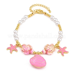 Bracelets à breloques en forme d'étoile de mer&nbsp;KK-CBA68DA-16G-04