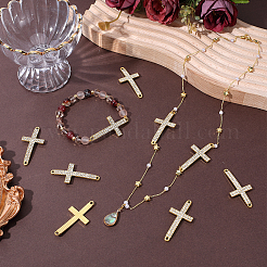 12 pièce de breloques connecteur en alliage de cristal et strass à connotation religieuse&nbsp;FIND-PH0038-15G