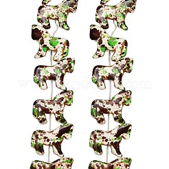 Teints perles synthétiques turquoise brins&nbsp;GG-CBAAE19-04A