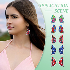 Набор для изготовления акриловых висячих сережек-бабочек своими руками&nbsp;DIY-TA0009-11