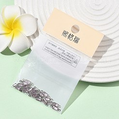 Rechteckige Verbindungsanhänger aus Messing mit Zirkonia-Besatz&nbsp;XGRQ2O062-445B-P