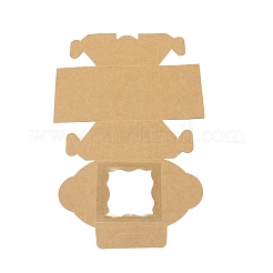 Quadratische Bonbonboxen aus Kraftpapier&nbsp;CON-WH0081-25