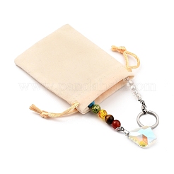 Pendentifs pendule radiesthésie chakra feuille cristal suncatcher&nbsp;PALLOY-JF00460-01