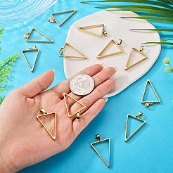 12 pendentif à lunette arrière ouverte en acier inoxydable 304&nbsp;STAS-TA0006-50E