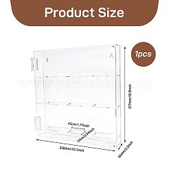 Caja de almacenamiento de pared de acrílico transparente de 3 nivel&nbsp;AJEW-WH0709-627